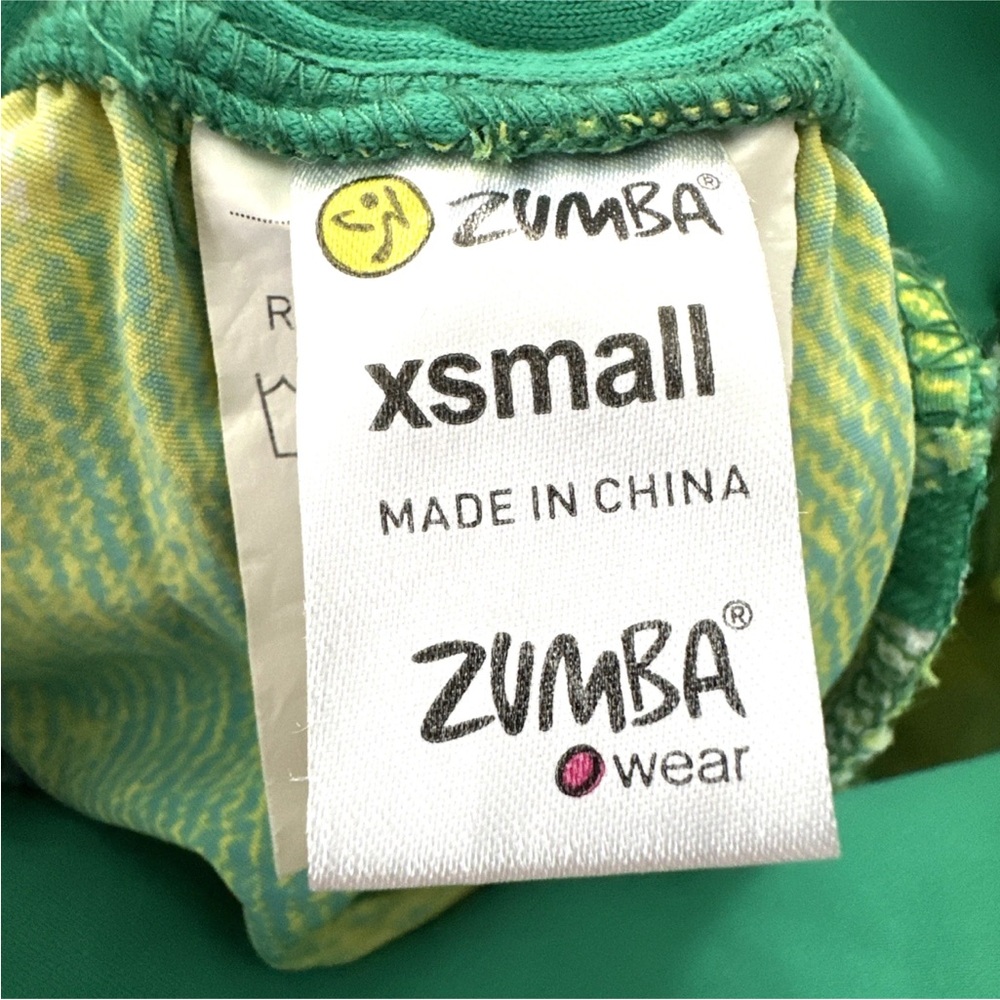 Zumba Pants Joggers Green Cargo Parachute Adjustable Ankle Strap XS - Picture 11 of 15